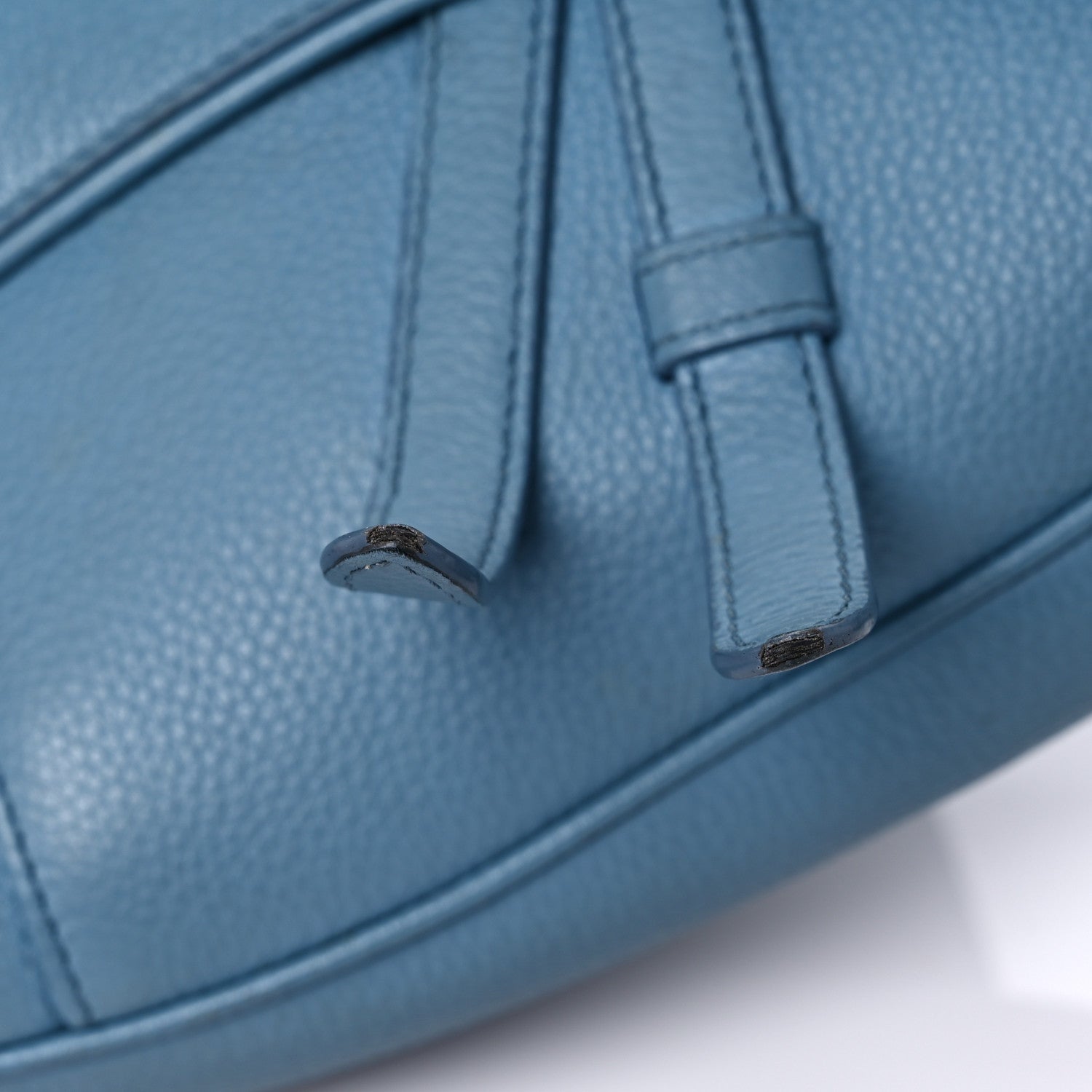 Christian Dior X SHAWN STUSSY Grained Calfskin Saddle Bag Blue 10 of 21