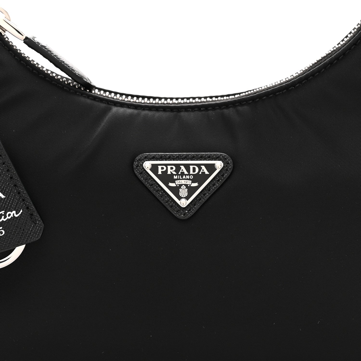 Prada Tessuto Nylon Saffiano Mini Re-Edition 2000 Bag Black 8 of 11