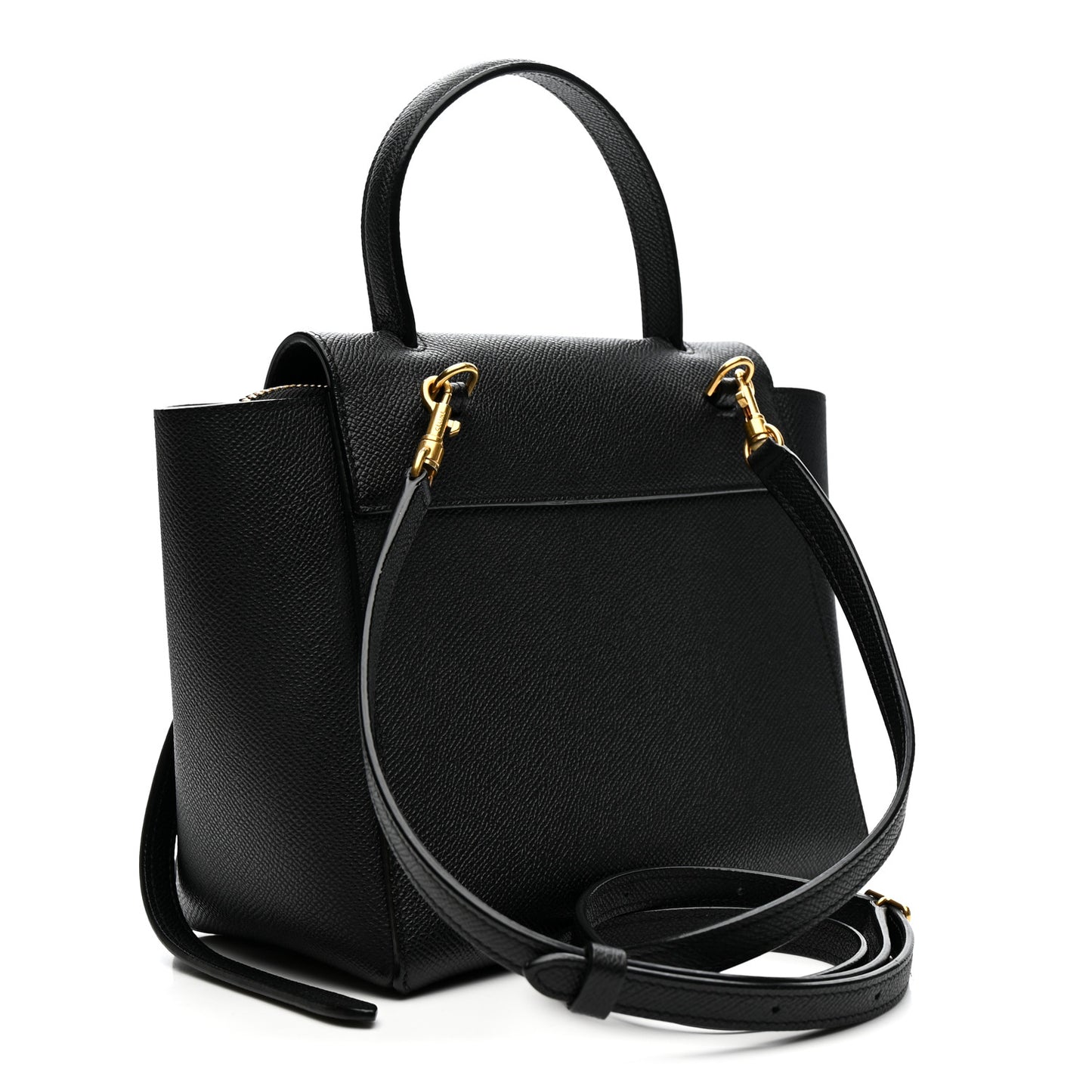 Grained Calfskin Nano Belt Bag Black