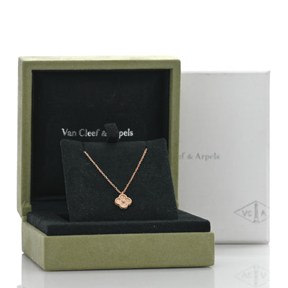 Van Cleef & Arpels 18K Rose Gold Sweet Alhambra Pendant Necklace 5 of 5