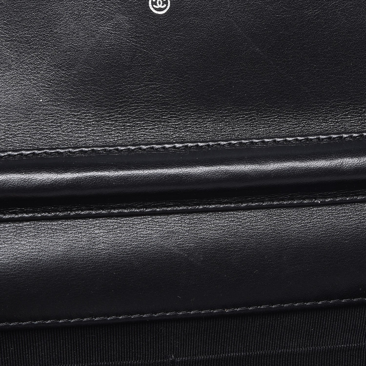 Chanel Striated Patent Quilted Wallet on Chain WOC Black 10 of 11