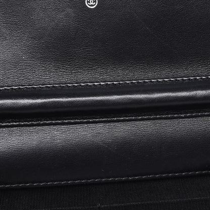 Chanel Striated Patent Quilted Wallet on Chain WOC Black 10 of 11