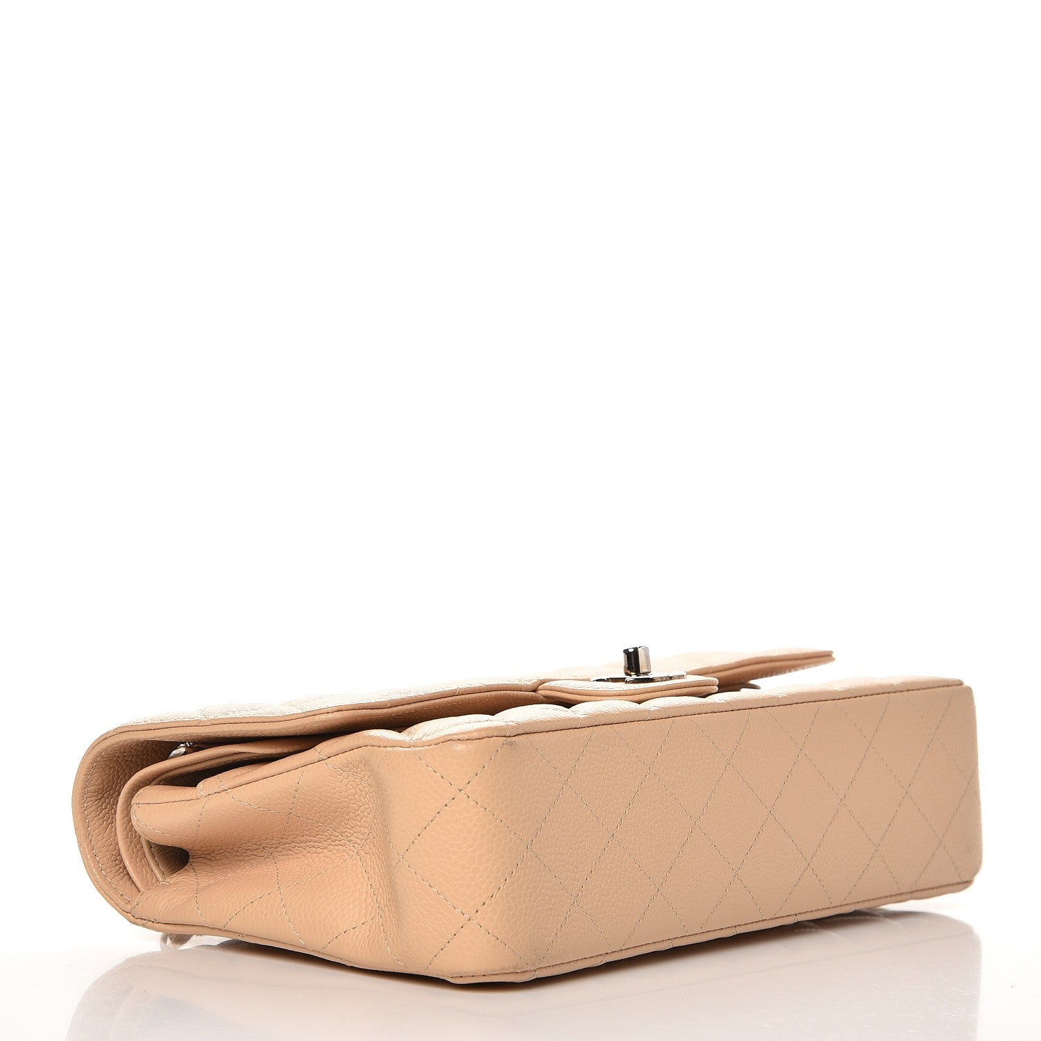 Chanel Caviar Quilted Medium Double Flap Beige Clair 4 of 9