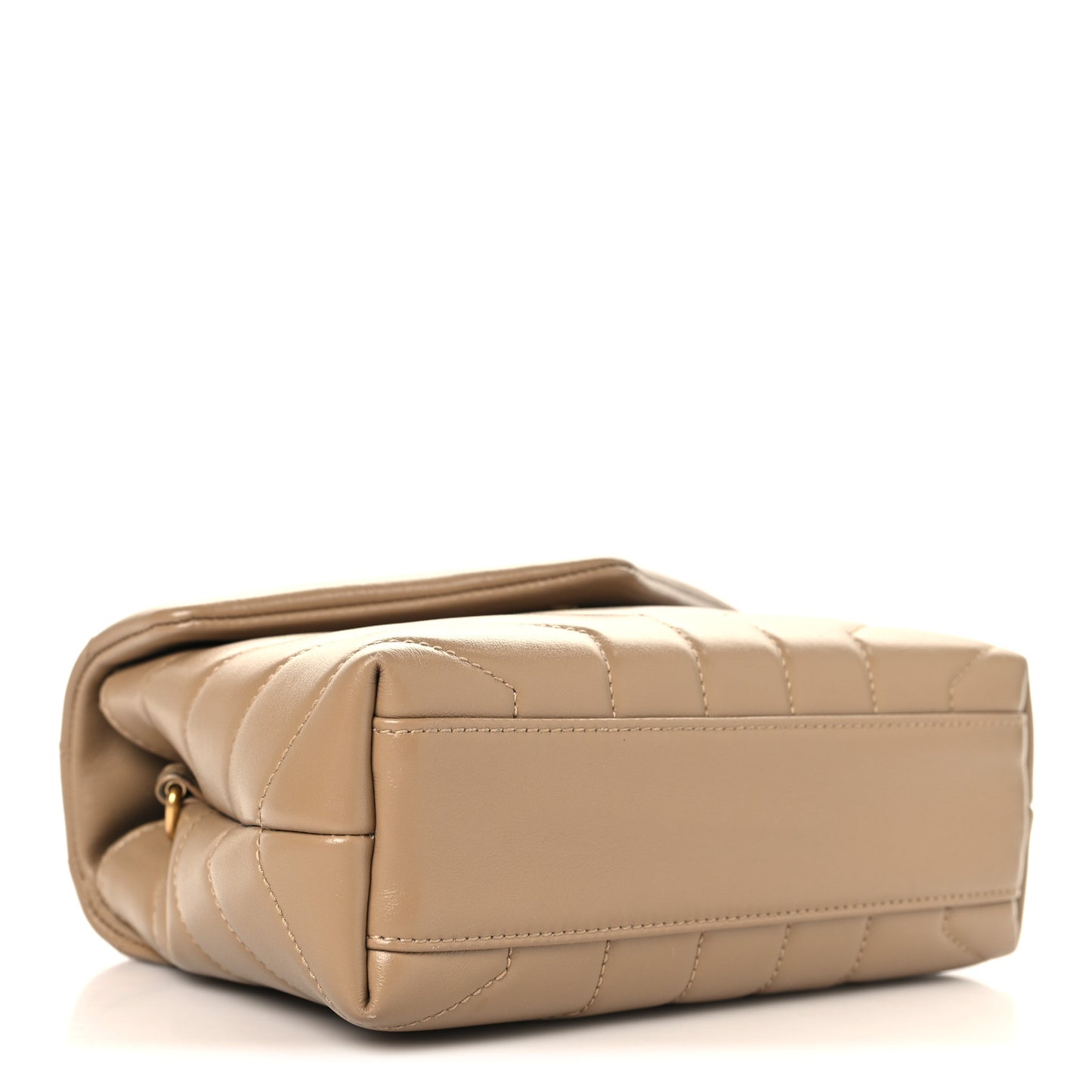 Calfskin Y Quilted Monogram Toy Loulou Crossbody Bag Dark Beige