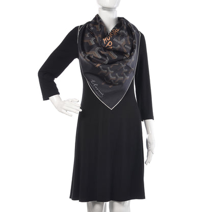 Goyard Silk Goyardine Scarf Black 2 of 5