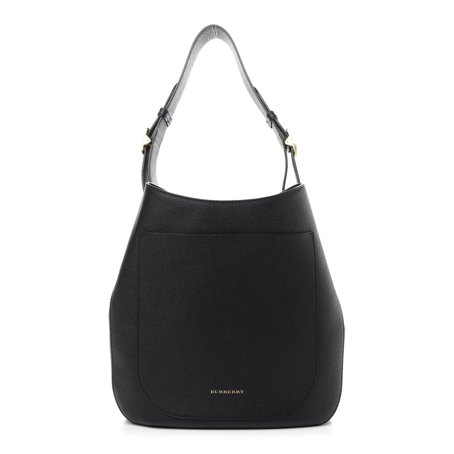 Burberry Grainy Calfskin Small Elmstone Hobo Black 1 of 10