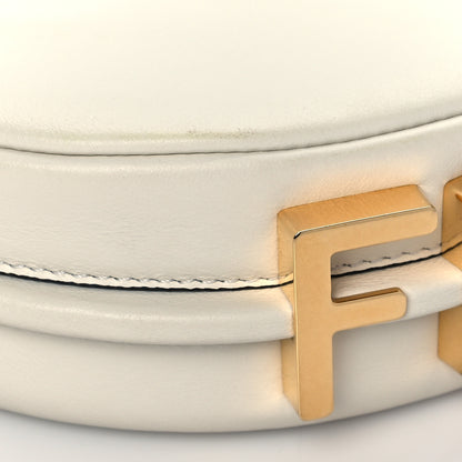 Fendi Vitello Grace Matte Nano Fendigraphy Hobo Charm White Ice 9 of 11
