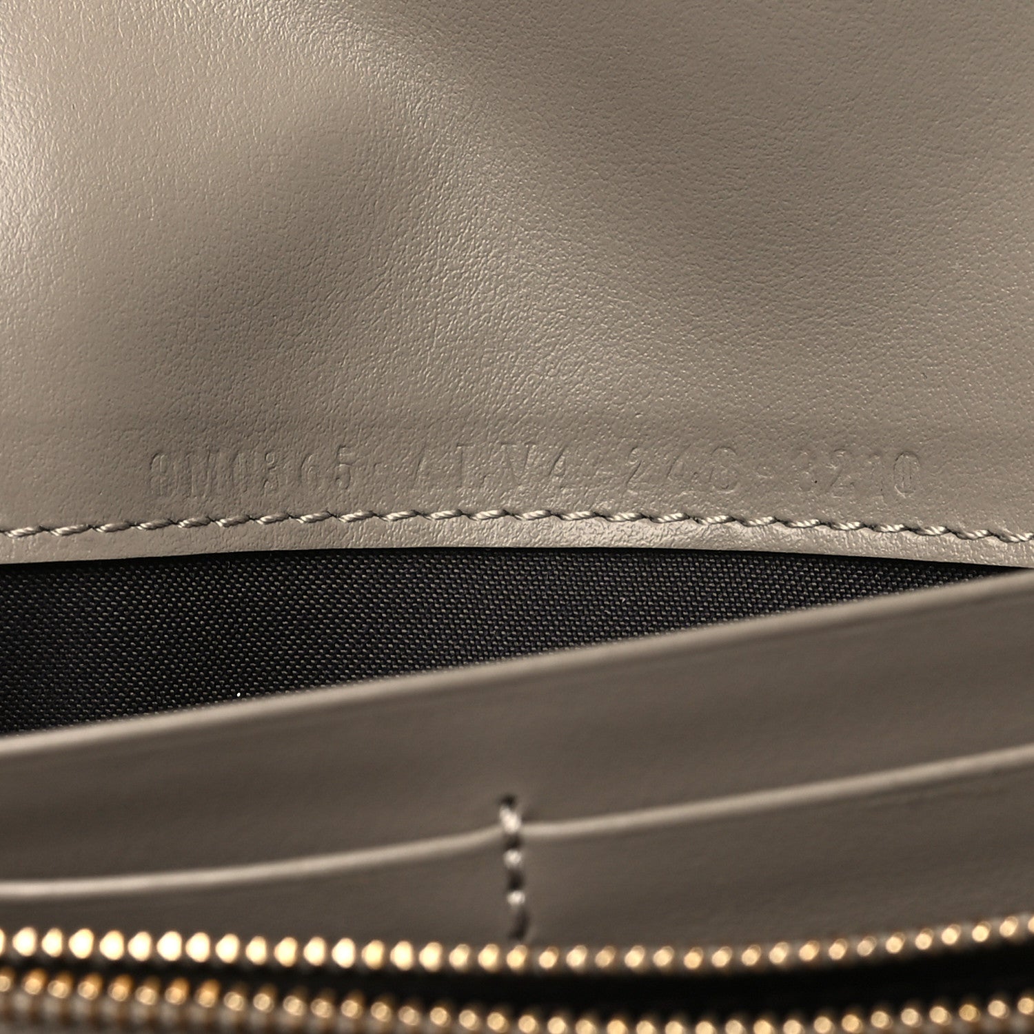 Fendi Vitello King Cruise FF Diamonds Continental Envelope Wallet On Chain Truffle Dove 7 of 11