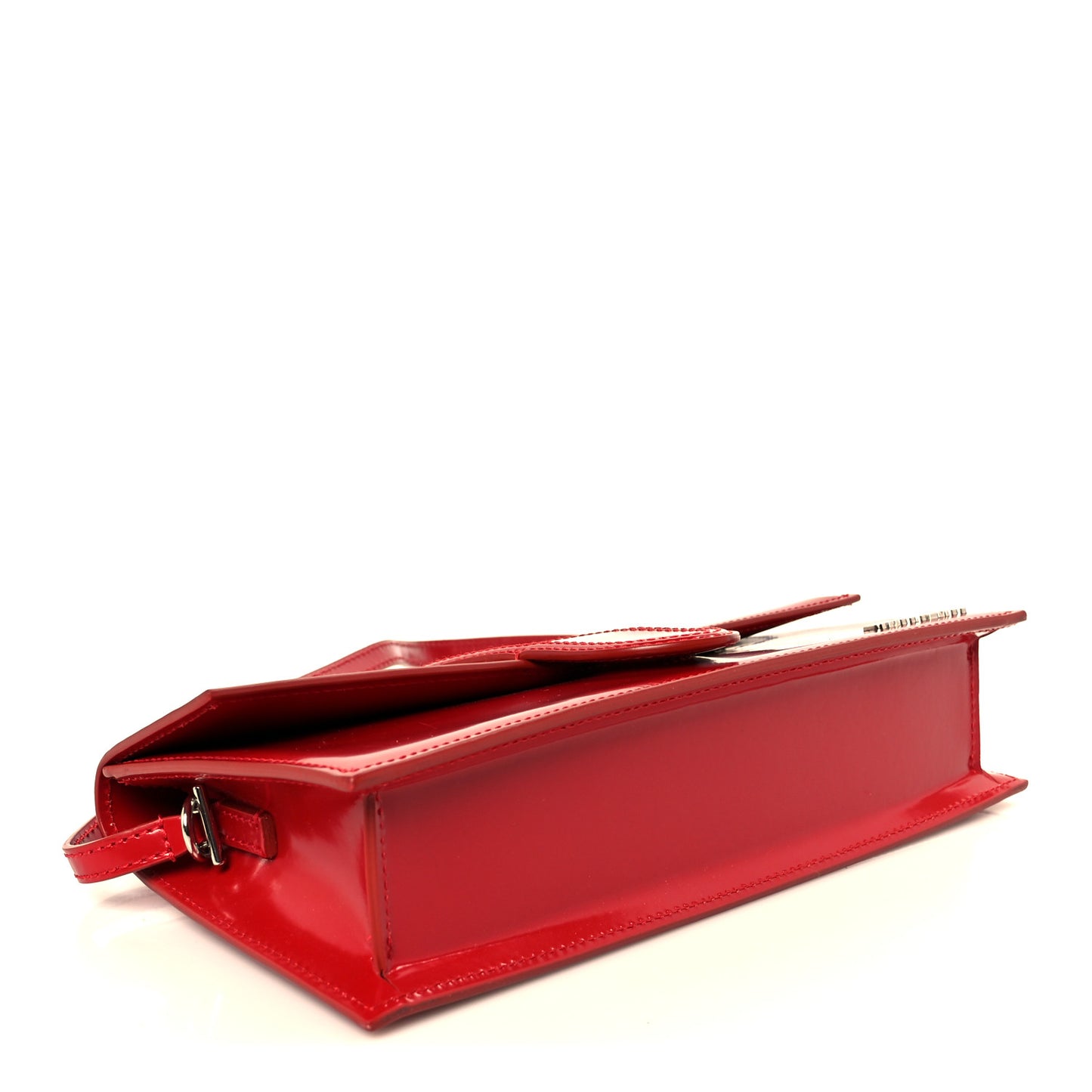 Glazed Calfskin Le Bambino Long Red