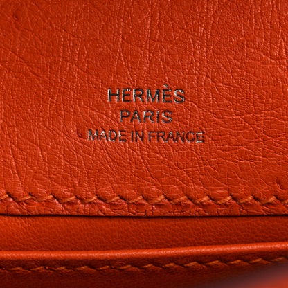 Hermes Ostrich Kelly Pochette Clutch Orange 6 of 11