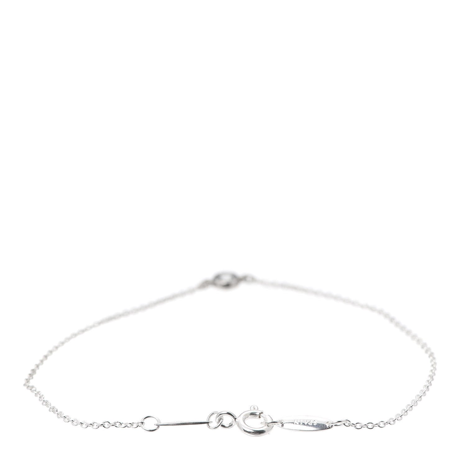 Tiffany Sterling Silver Aquamarine Elsa Peretti Color By The Yard Bracelet 3 of 6