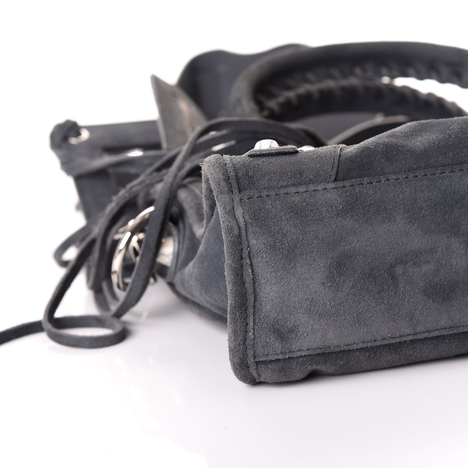 Balenciaga Baby Daim Suede Marble Hardware Mini City Grey 5 of 9