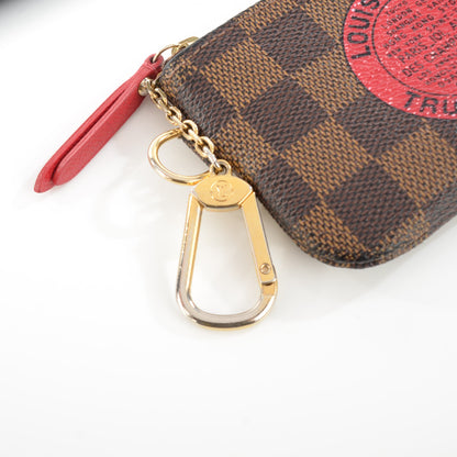 Louis Vuitton Damier Ebene Complice Trunks and Bags Key Pouch Red 9 of 12