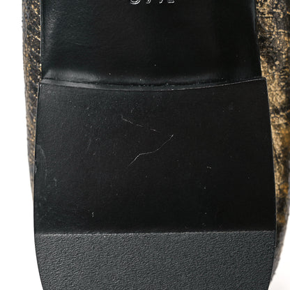 Chanel Laminated Goatskin Cap Toe CC Ballerina Flats 37.5 Gold 9 of 9