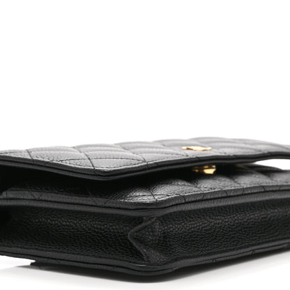 Chanel Caviar Quilted Wallet on Chain WOC Black 10 of 11