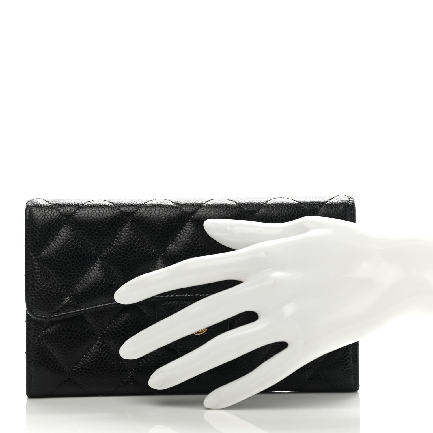 Chanel Caviar Quilted Large Flap Wallet Black 2 of 11