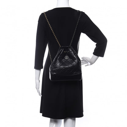 Chanel Aged Calfskin Quilted Gabrielle Backpack Black 2 of 10