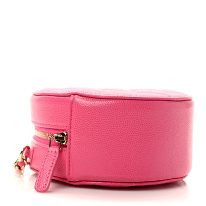 Chanel Caviar Quilted Round Clutch With Chain Pink 4 of 10