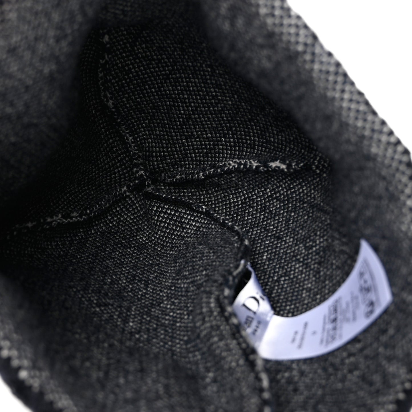 Cashmere Oblique PomPom Beanie Navy Blue