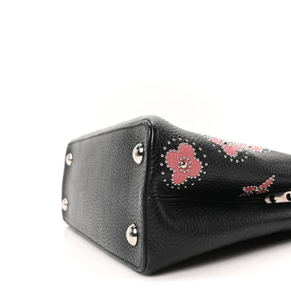 Louis Vuitton Taurillon Flowers Capucines PM Black 9 of 9
