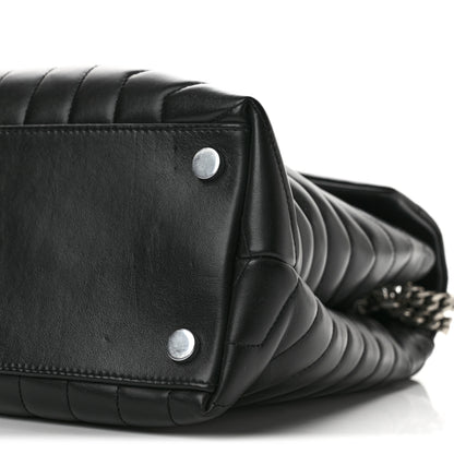 Saint Laurent Calfskin Y Quilted Monogram Large Loulou Chain Satchel Black 10 of 13