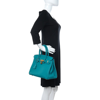 Hermes Togo Birkin 30 Turquoise 2 of 13