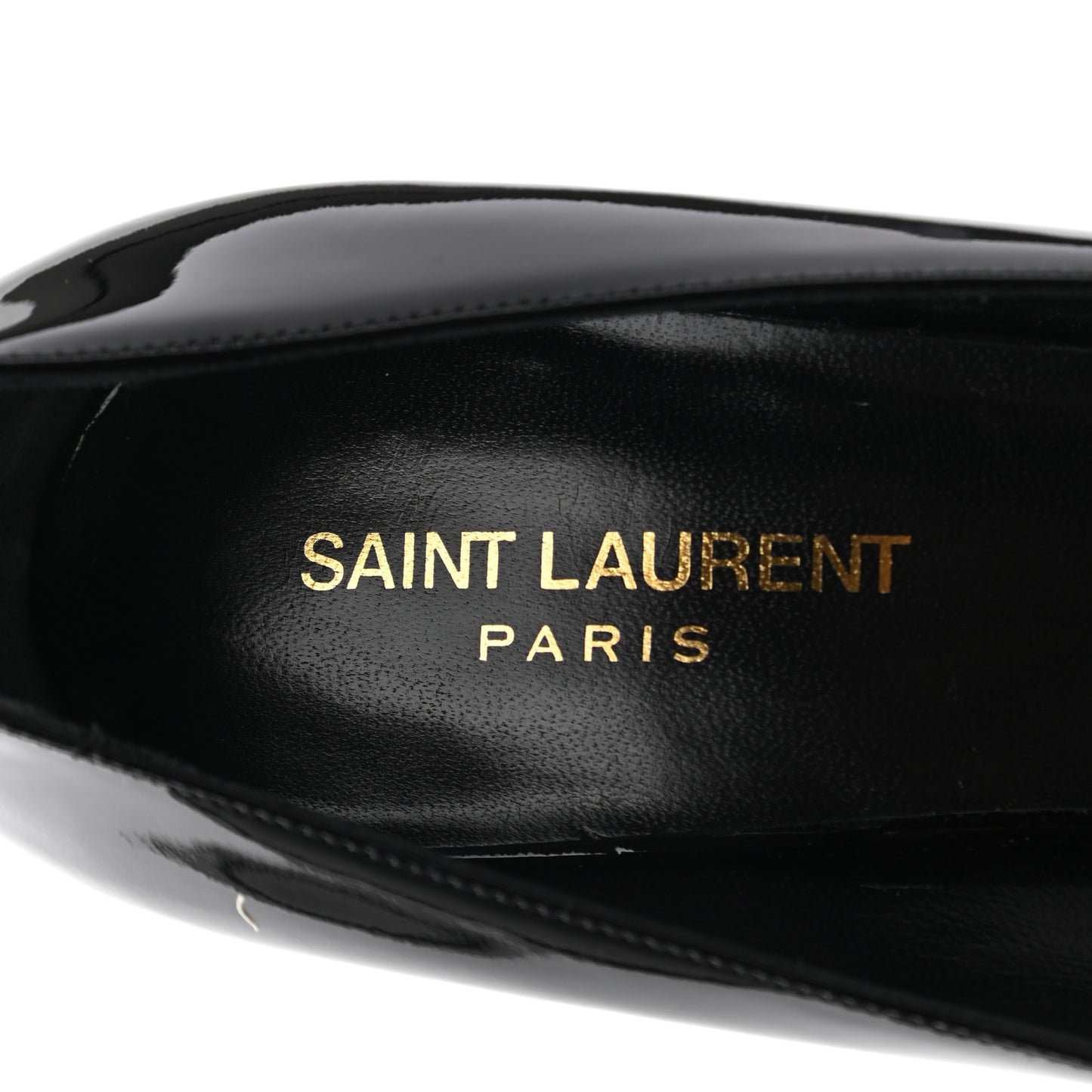 Patent Calfskin Anja 85 Pumps 40.5 Black