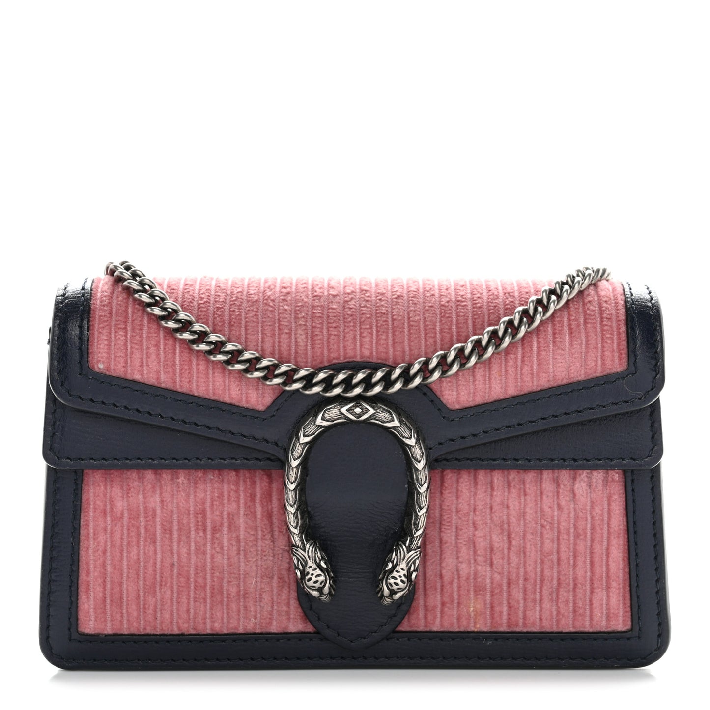 Lanzo Stretch Cord Azalea Calfskin Super Mini Dionysus Shoulder Bag Pink Blue