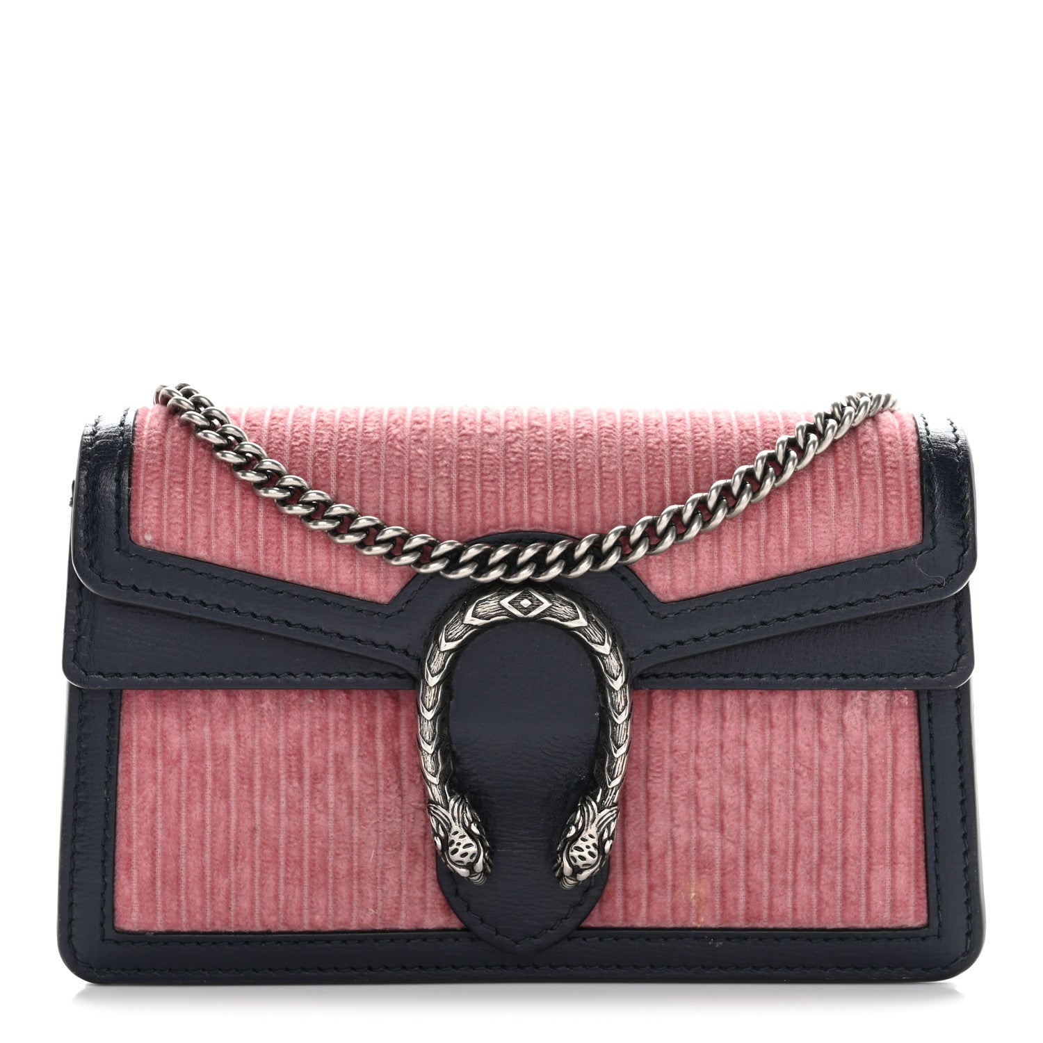 Gucci Lanzo Stretch Cord Azalea Calfskin Super Mini Dionysus Shoulder Bag Pink Blue 1 of 31