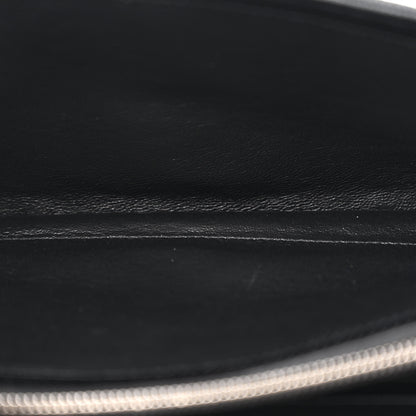 Saint Laurent Grain De Poudre Matelasse Chevron Monogram Chain Wallet Black 5 of 15