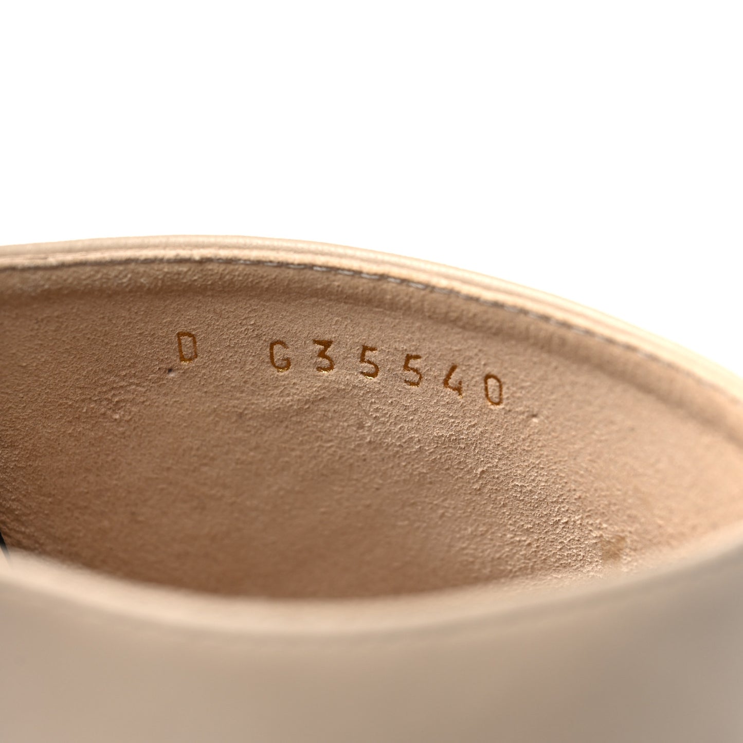 Lambskin Grosgrain Cap Toe Pearl Mule 39 Beige Black
