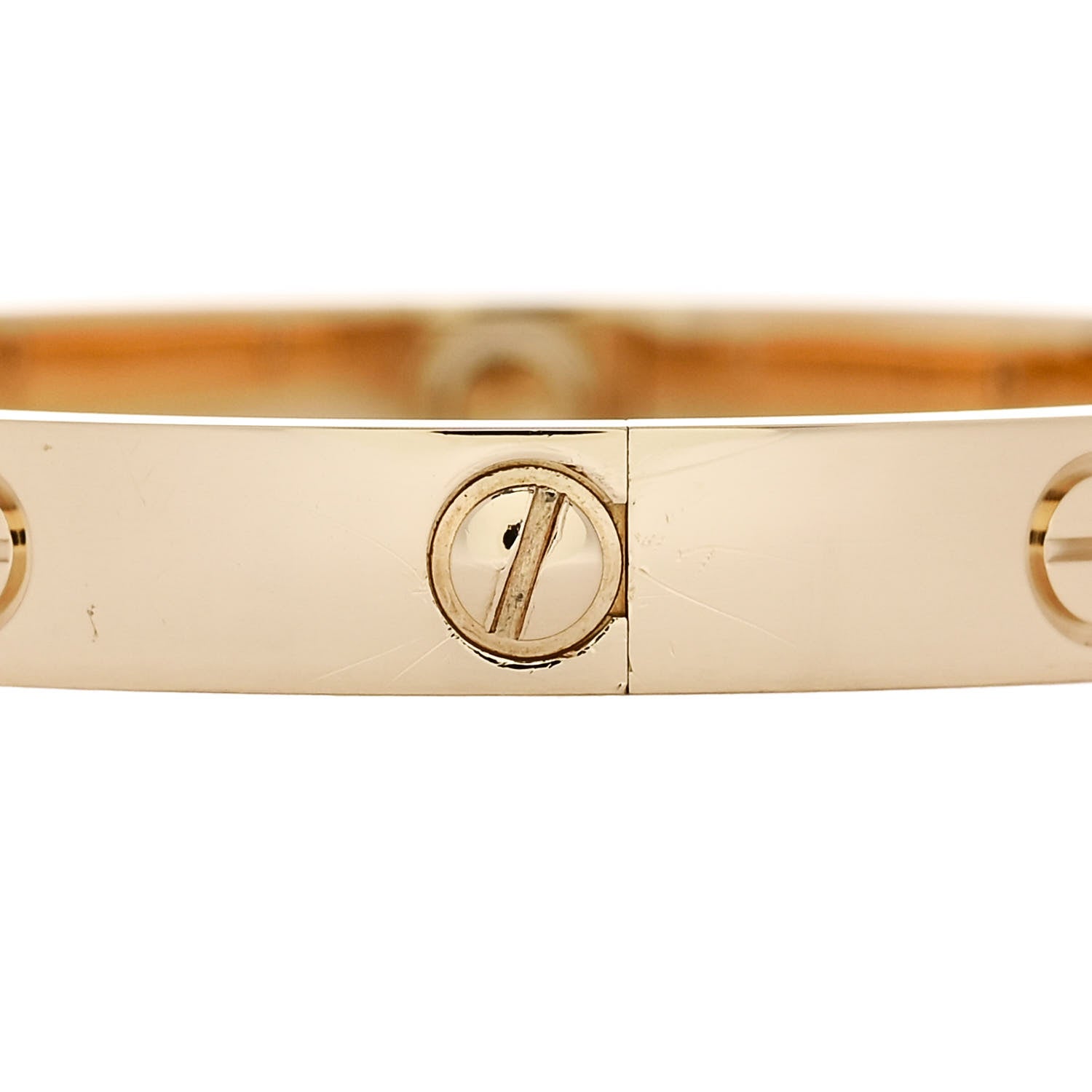 Cartier 18K Yellow Gold 4 Diamond LOVE Bracelet 16 5 of 9