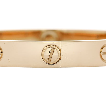 Cartier 18K Yellow Gold 4 Diamond LOVE Bracelet 16 5 of 9