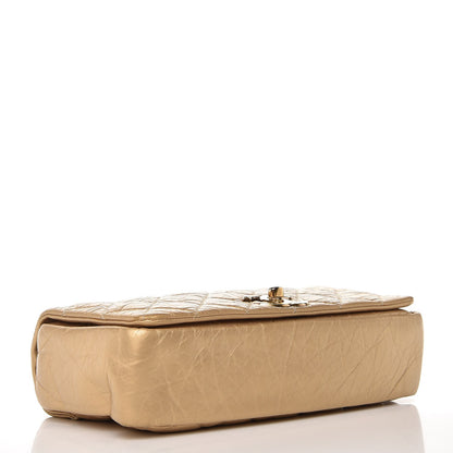 Chanel Metallic Aged Calfskin Quilted Small Pondichery Flap Gold 5 of 9