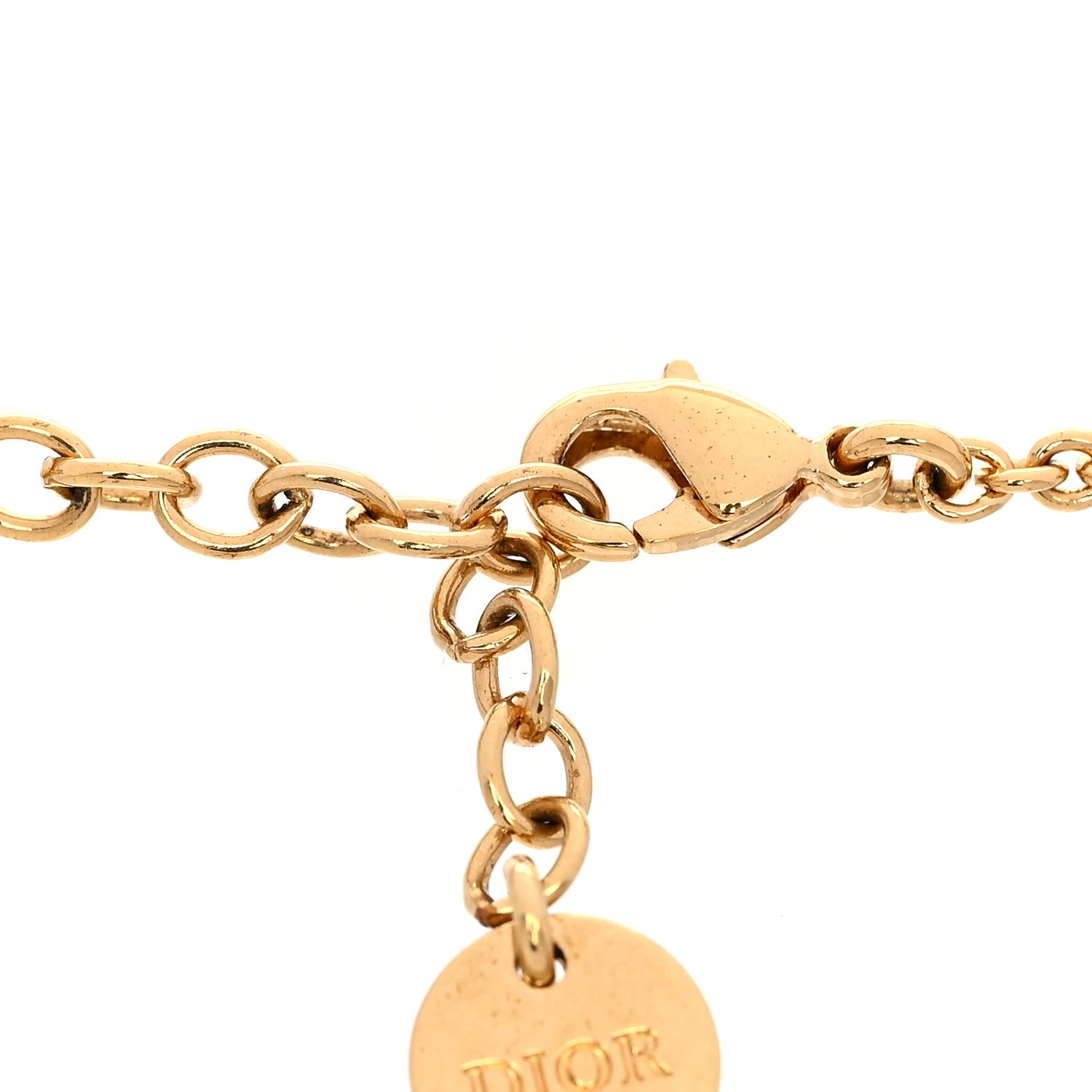Christian Dior Metal Enamel CD Bracelet Gold Black 4 of 6