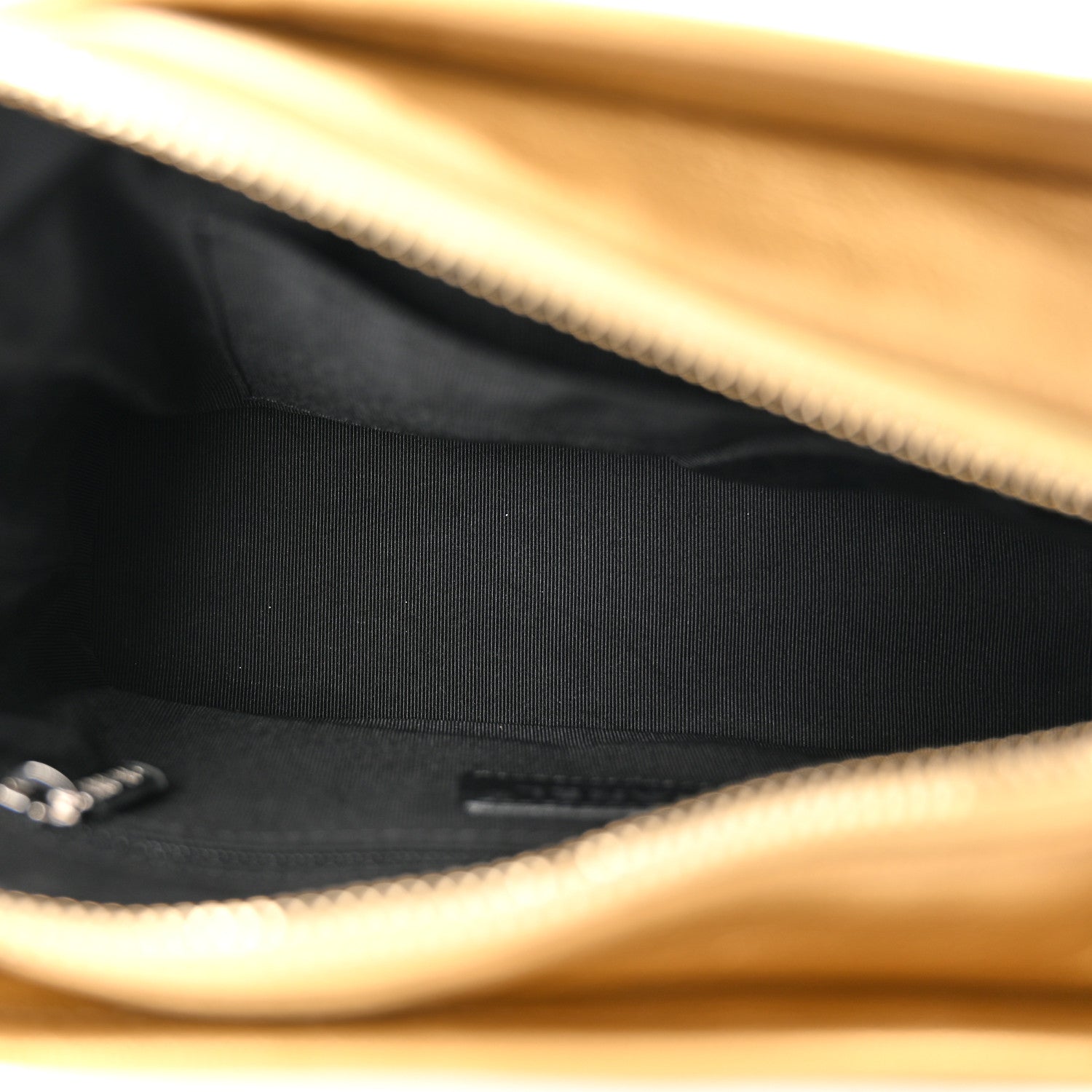 Chanel Metallic Goatskin Quilted Small Gabrielle Hobo Gold Black 5 of 11