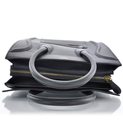 Celine Smooth Calfskin Mini Luggage Black 5 of 9