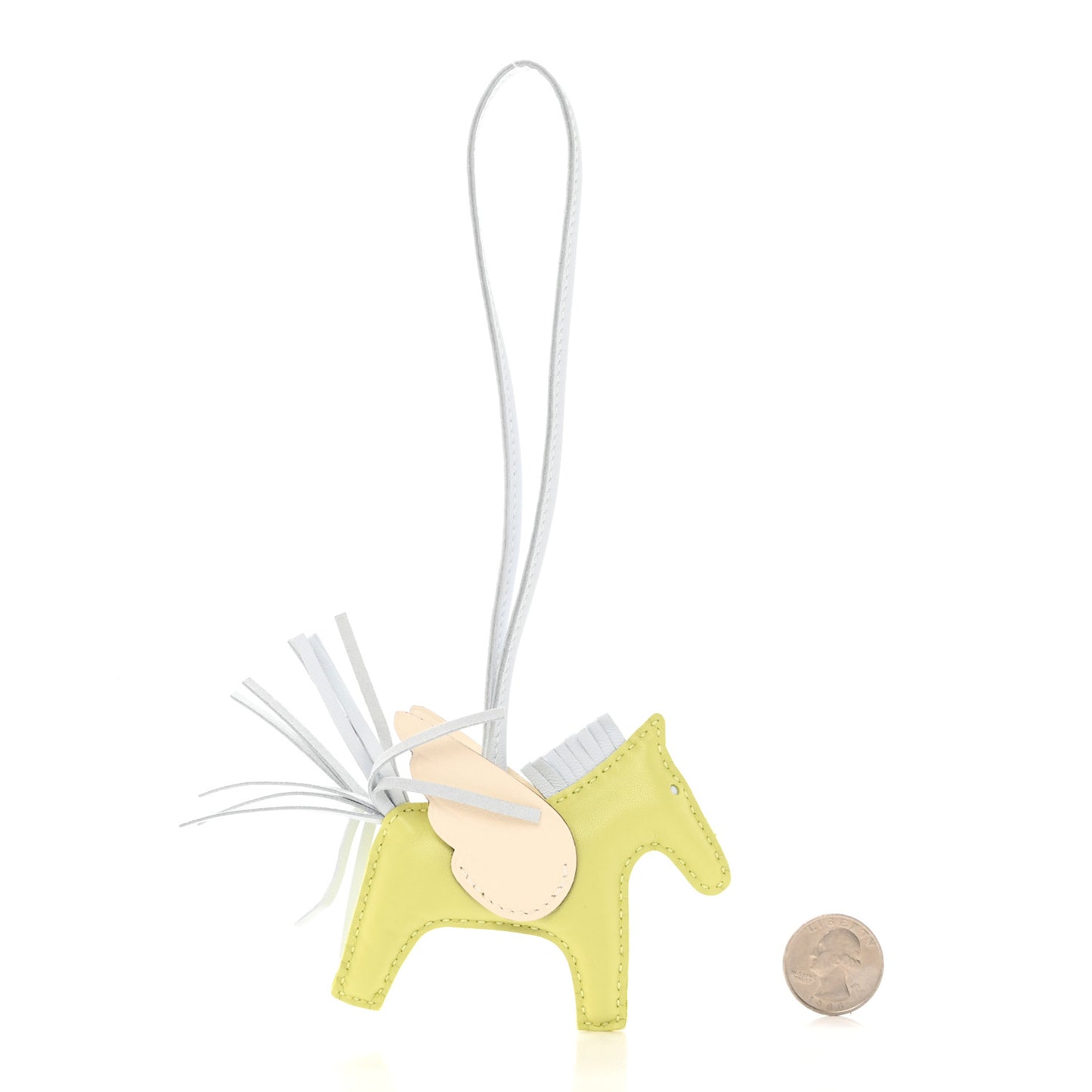 Milo Lambskin Grigri Rodeo Pegase Horse Bag Charm PM Jaune Bourgeon Bleu Brume Nata