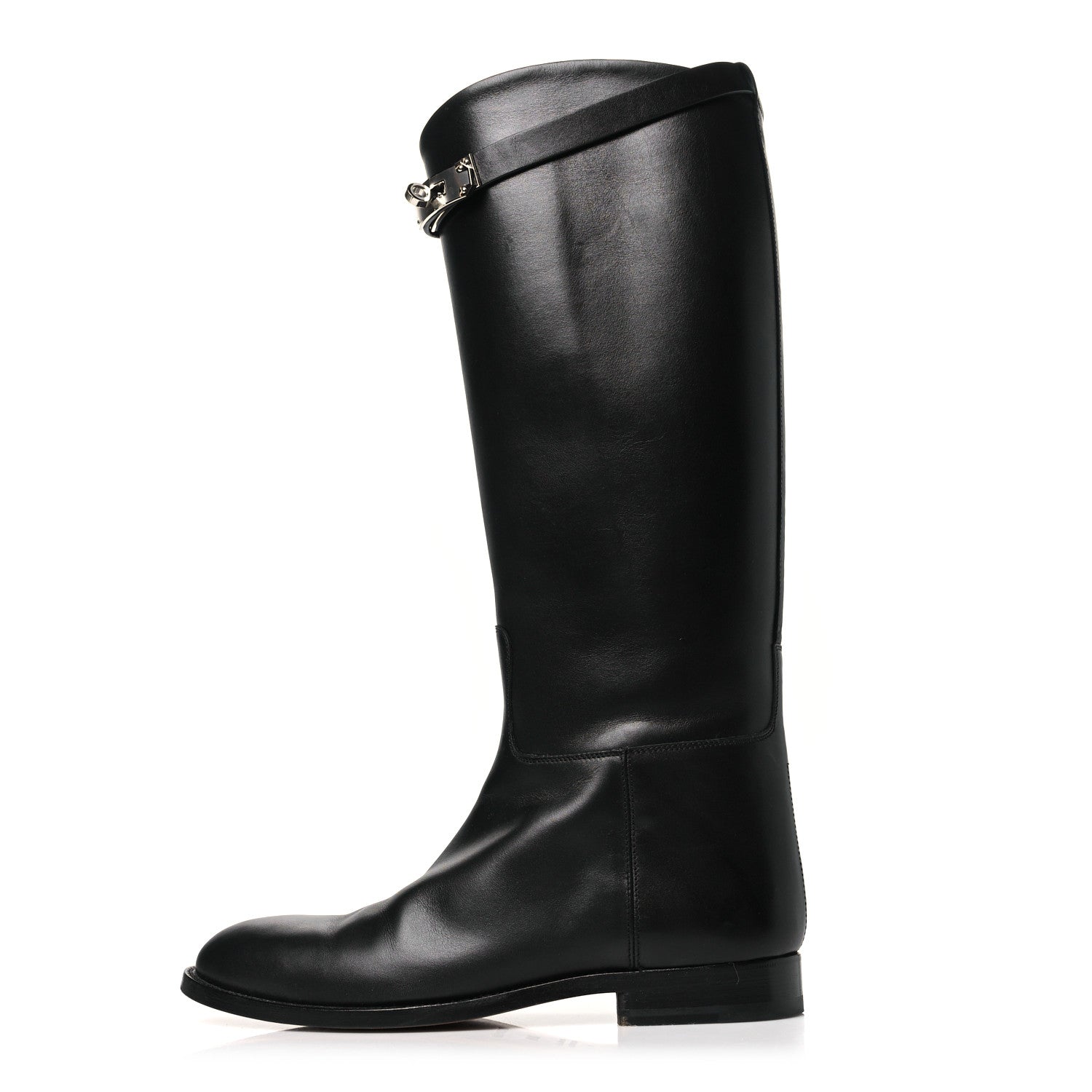 Hermes Box Kelly Jumping Boots 38.5 Black 1 of 9