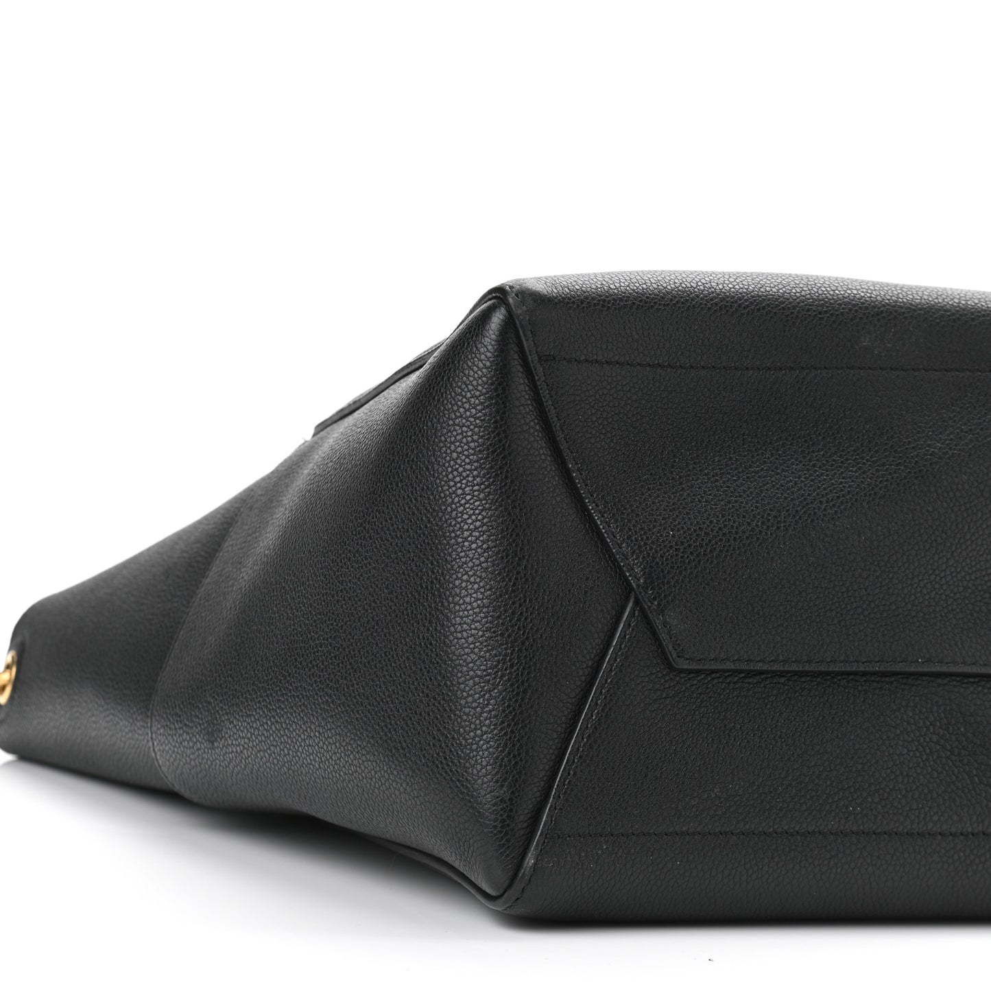 Soft Grained Calfskin Sangle Bucket Bag Black