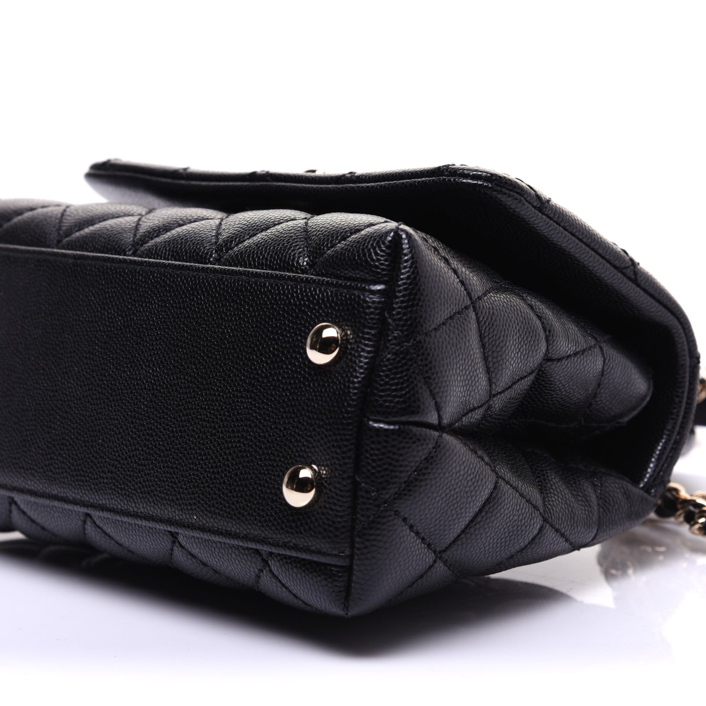 Caviar Quilted Extra Mini Coco Handle Flap Black