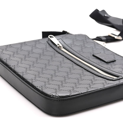 Gucci Guccissima Signature Small Messenger Bag Black 10 of 10