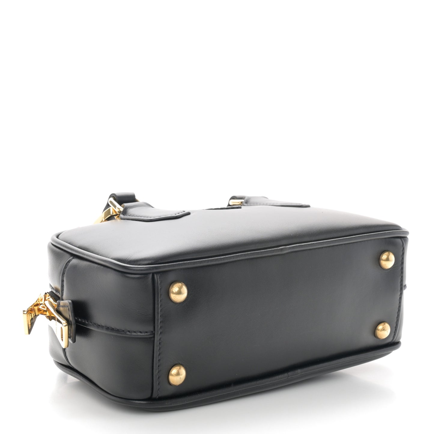 Calfskin Mini Arcadie Top Handle Bag Black