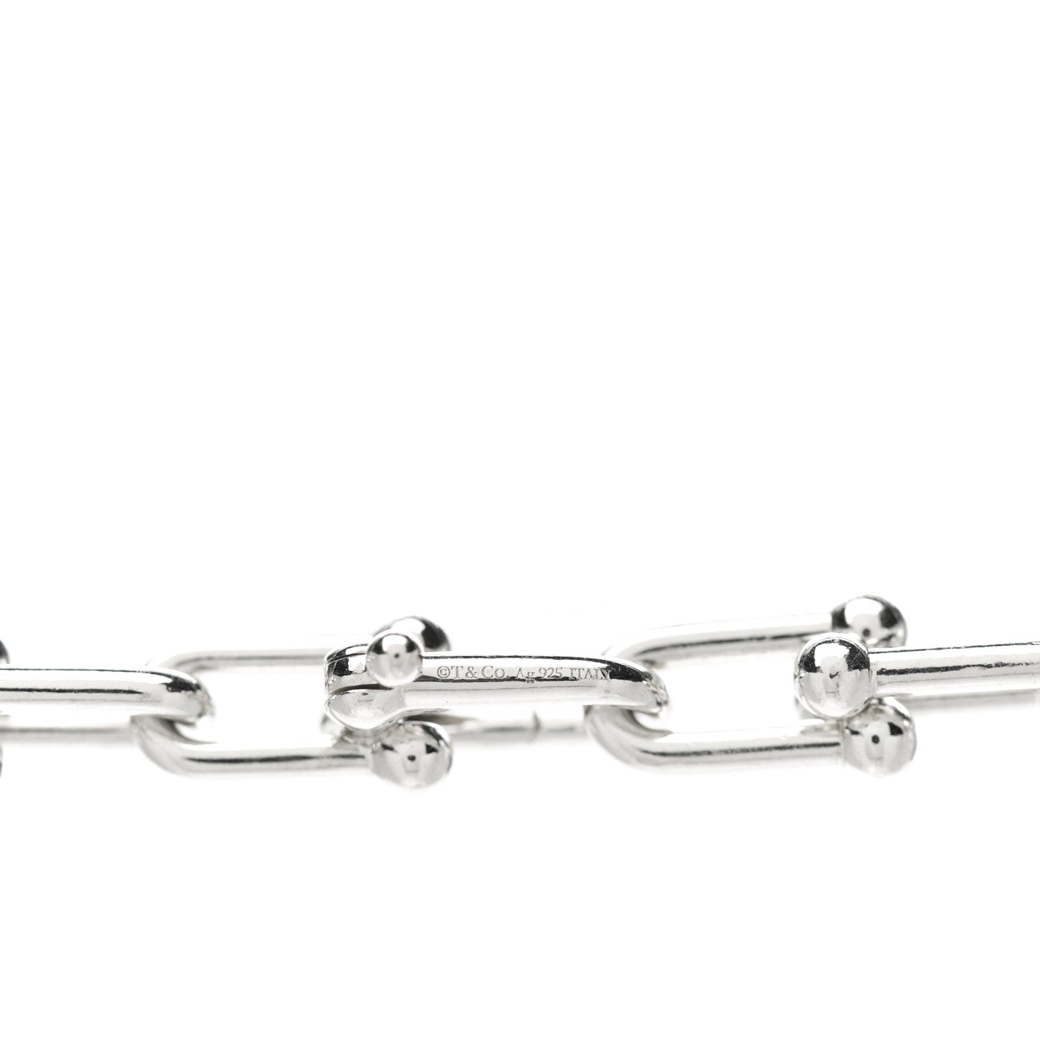 Tiffany Sterling Silver HardWear Graduated Link Necklace 4 of 5