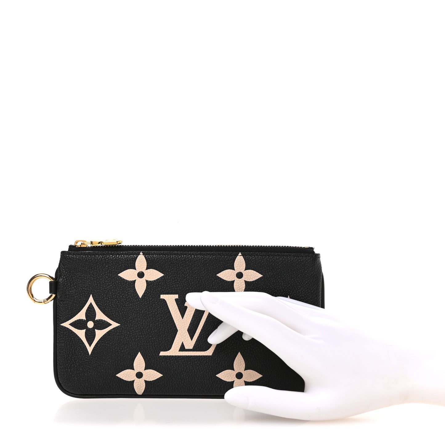 Empreinte Monogram Giant Crafty Trio Pochette Black Creme
