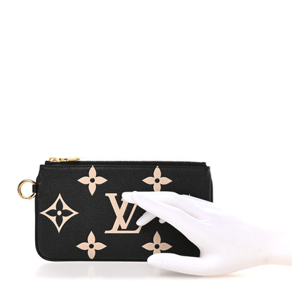 Louis Vuitton Empreinte Monogram Giant Crafty Trio Pochette Black Creme 2 of 6