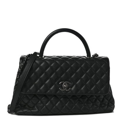 Chanel Caviar Quilted Medium Coco Handle Flap Black 1 of 9