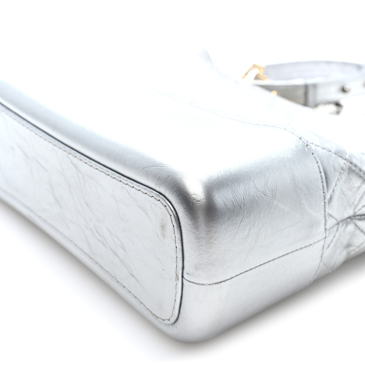 Chanel Metallic Aged Calfskin Quilted Medium Gabrielle Silver 10 of 10
