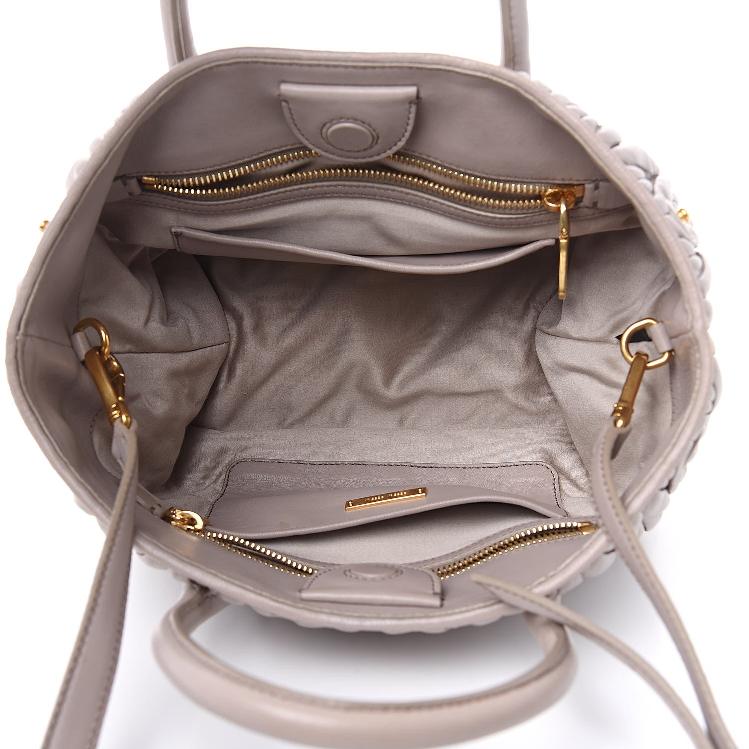 Miu Miu Nappa Matelasse Tote Pomice 5 of 15