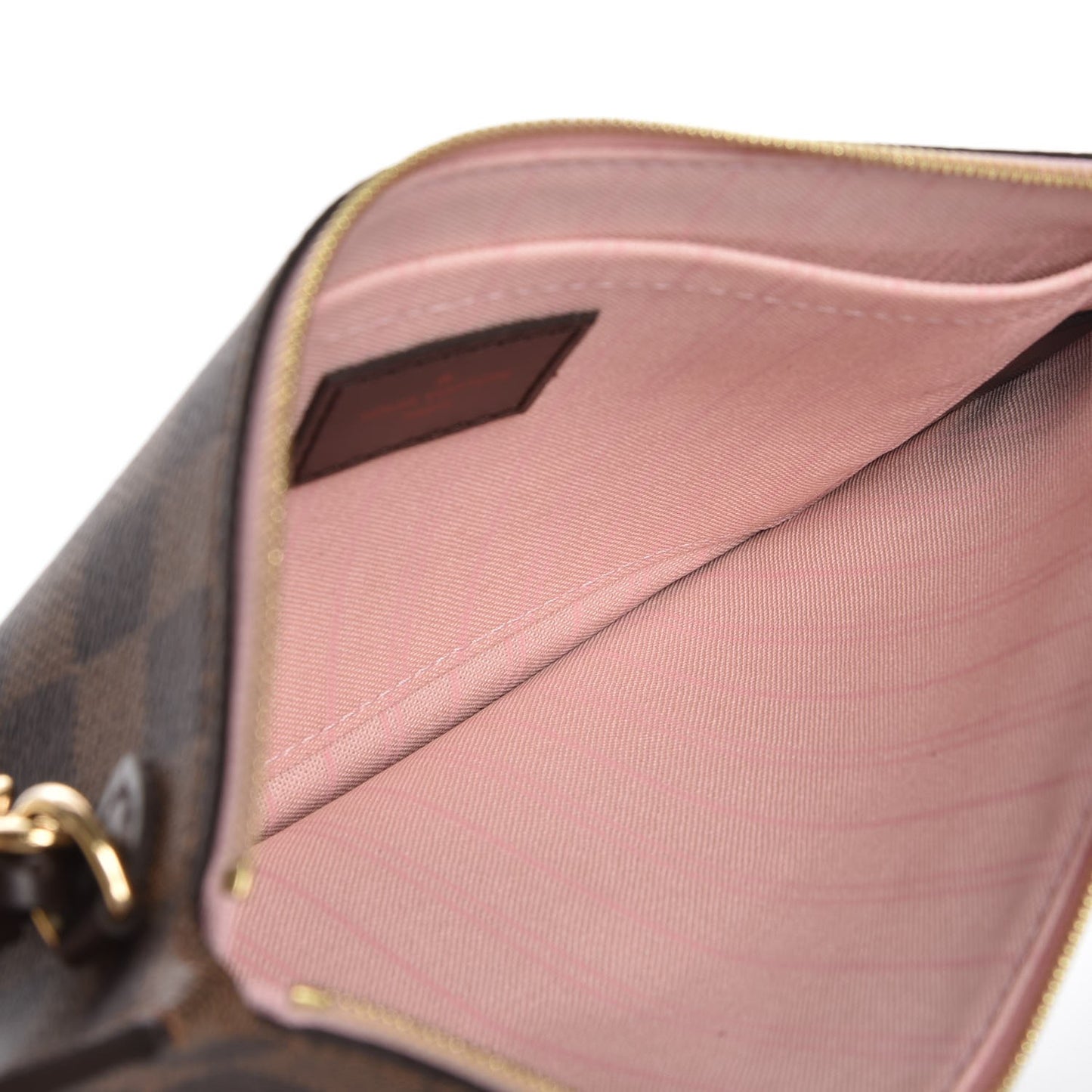 Damier Ebene Neverfull MM GM Pochette Rose Ballerine